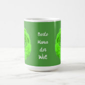 Mug Fleur de rose en vert, effet 3D (Centre)