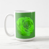 Mug Fleur de rose en vert, effet 3D (Gauche)