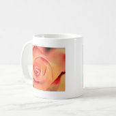 Mug Fleur de rose orange rose (Devant gauche)