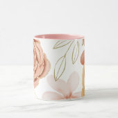 Mug Fleur de rose rose joli nom (Centre)