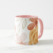 Mug Fleur de rose rose joli nom (Devant droit)