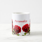 Mug Fleur de rose rouge romantique (Centre)