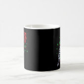 Mug Fleur de rose rouge squelette (Centre)