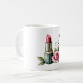 Mug Fleur de rouge à lèvres rose (Devant gauche)