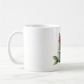 Mug Fleur de rouge à lèvres rose (Gauche)