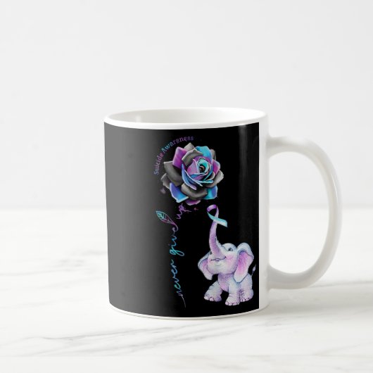 Mug Fleur de sensibilisation à la prévention du suicid (Droite)