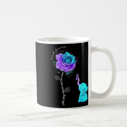 Mug Fleur de sensibilisation à la prévention du suicid (Droite)