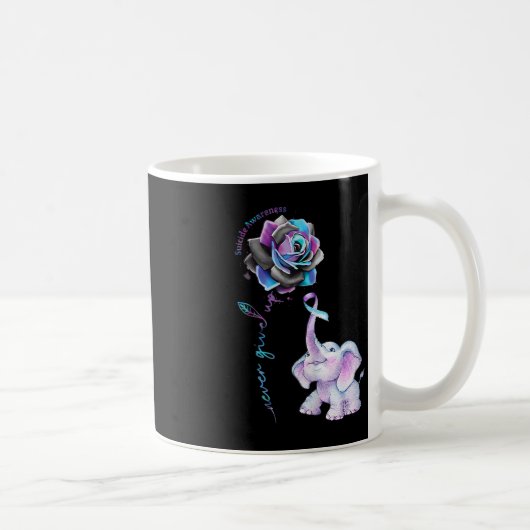 Mug Fleur de sensibilisation à la prévention du suicid (Droite)