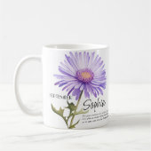 Mug Fleur de septembre mois de naissance Personnalisée (Gauche)