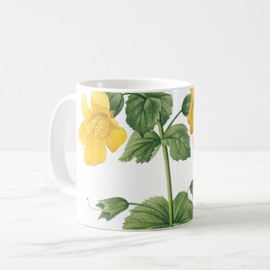 Mug fleur de singe (Mimulus sp.) par Redouté (Devant gauche)