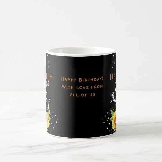 Mug Fleur de soleil d'anniversaire de 70e (Centre)