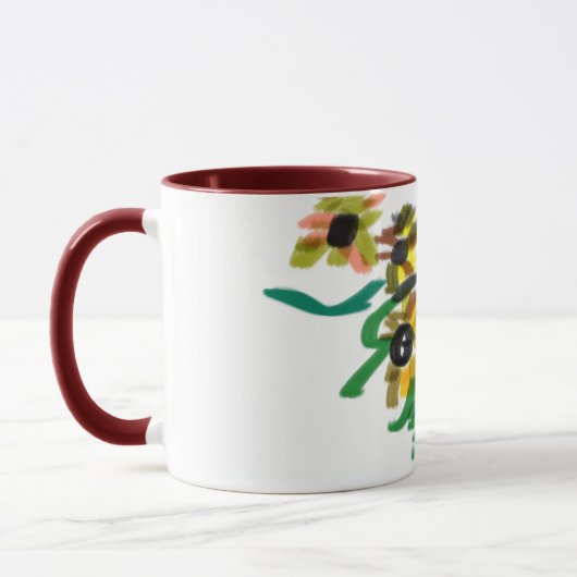 Mug Fleur de soleil de chat (Gauche)