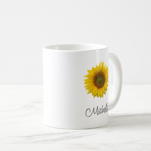 Mug Fleur de soleil moderne Floral rustique (Devant droit)