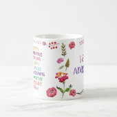 Mug Fleur de style d'affirmation positive (Centre)