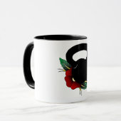 Mug Fleur de tatouage traditionnelle américaine Kettle (Devant gauche)