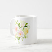 Mug Fleur de tourbe florale de l'aquarelle de printemp (Devant gauche)