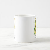 Mug Fleur de tournesol florale initiale F dorée person (Centre)
