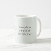 Mug Fleur de tulipe blanche menthe (Devant droit)