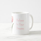 Mug Fleur de tulipe rose croyez (Devant droit)