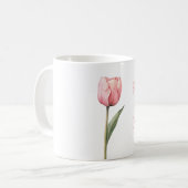 Mug Fleur de tulipe rose croyez (Devant gauche)