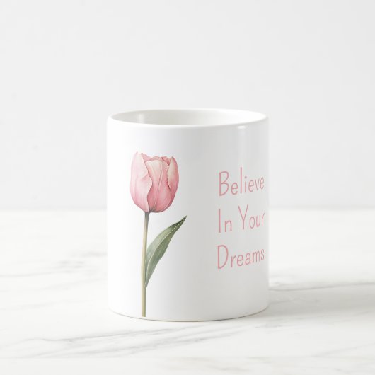 Mug Fleur de tulipe rose croyez (Centre)