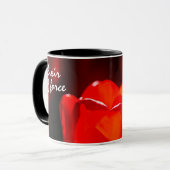 Mug Fleur de tulipe rouge - Feu (Devant gauche)