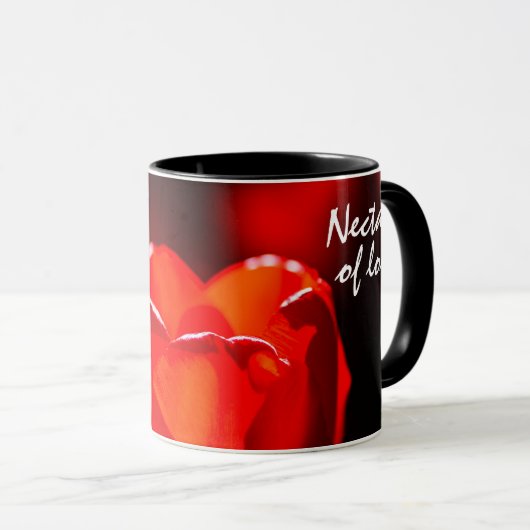 Mug Fleur de tulipe rouge - Feu (Devant droit)