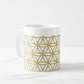 Mug Fleur de vie / Blume des Lebens - Or frontalier (Devant gauche)
