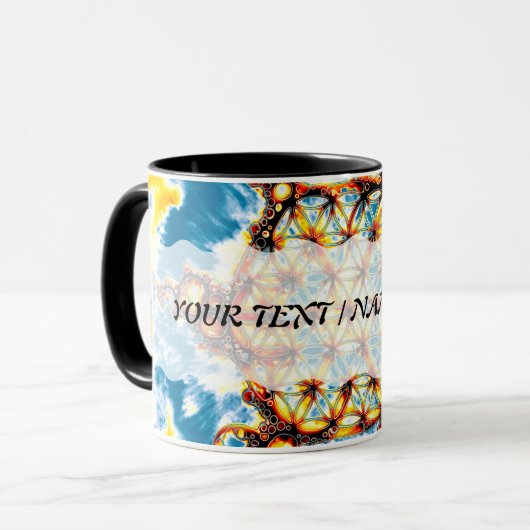 Mug Fleur De Vie - Façons Colorées 5 (Devant gauche)