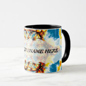 Mug Fleur De Vie - Façons Colorées 5 (Devant droit)
