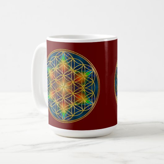 Mug FLEUR DE VIE - Fleur Fractale 1 (Devant gauche)