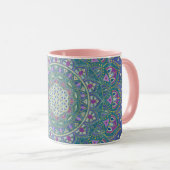 Mug Fleur de Vie - Mandala de style indien 1 (Devant droit)