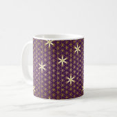 Mug Fleur De Vie - motif sans soudure - doré (Devant gauche)