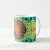 Mug Fleur de vie - or - fractale 2 (Devant droit)