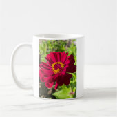 Mug Fleur de Zinnia rouge profonde (Gauche)