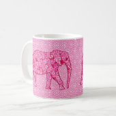 Mug Fleur d'éléphant - rose fuchsia (Devant gauche)