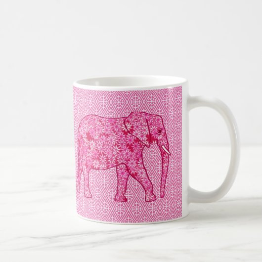 Mug Fleur d'éléphant - rose fuchsia (Droite)