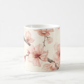Mug Fleur délicate de cerisier sans couture florale (Centre)