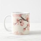 Mug Fleur délicate de cerisier sans couture florale (Gauche)