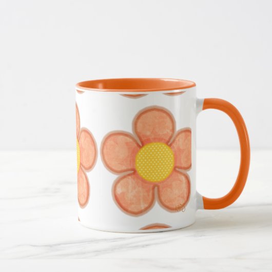 Mug Fleur d'été de Cantelope (Droite)