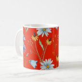 Mug Fleur d'été rouge brillant (Devant gauche)