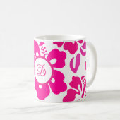 Mug fleur d'hibiscus tropical hawaii rose (Devant droit)