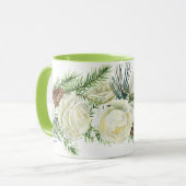 Mug Fleur d'hiver à l'aquarelle (Devant gauche)