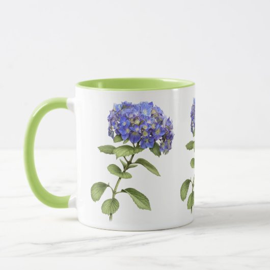 Mug Fleur d'Hortensia Bleu (Gauche)
