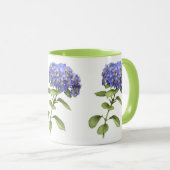 Mug Fleur d'Hortensia Bleu (Devant droit)