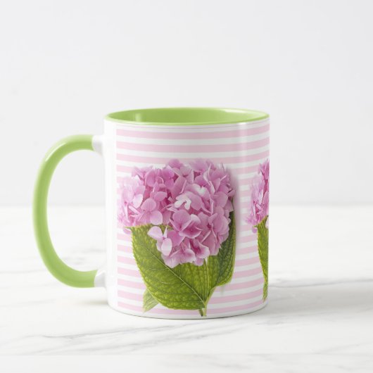 Mug Fleur d'hortensia rose (Gauche)