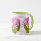 Mug Fleur d'hortensia rose (Devant droit)