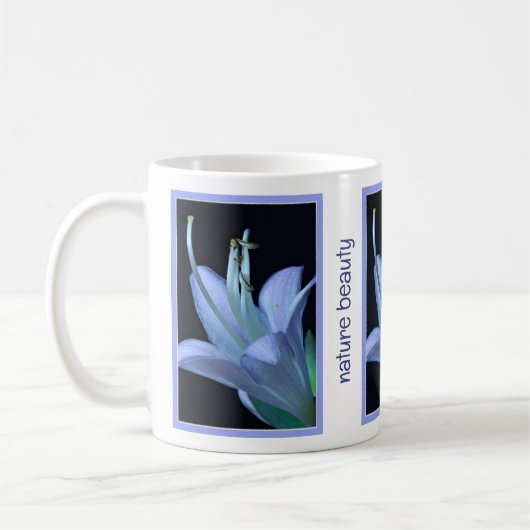 Mug Fleur d'Hosta de beauté naturelle personnalisée en (Gauche)