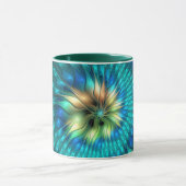 Mug Fleur d'Imaginaire lumineux, Fractale Abstraite co (Centre)