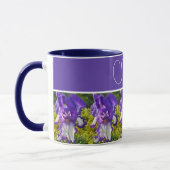 Mug Fleur d'Iris Bleu Fleurs Fleurs Fleurs Femmes Nom  (Gauche)